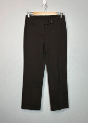 Eileen Fisher Dark Grey Double Knit Straight Leg Pants Petite Small Classic - Image 1 of 4