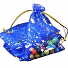 100Pieces/set Moon Star Drawstring Organza Bag Drawstring Small Jewelry Bag