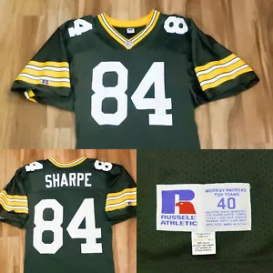 Sterling Sharpe Green Bay Packers Russell Jersey Intera Authentic NFL Men 40 M - Picture 1 of 18