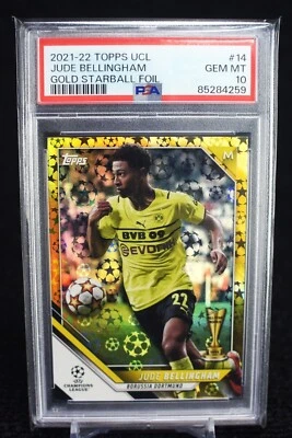 2021-22 Topps Chrome UCL All Star Rookie Jude Bellingham Gold Starball Foil /50 - Image 1 of 4