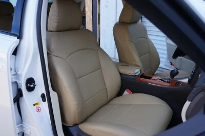 for 2001-12 LEXUS IS 250 300 350 IGGEE S.LEATHER CUSTOM FIT 2 FRONT SEAT COVERS - Image 1 of 4