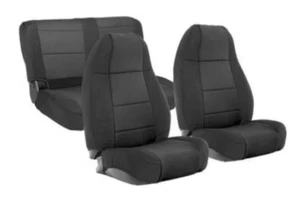 Smittybilt BLACK Custom Neoprene Seat Covers for 1991-1995 FOR Jeep Wrangler YJ - Picture 1 of 3