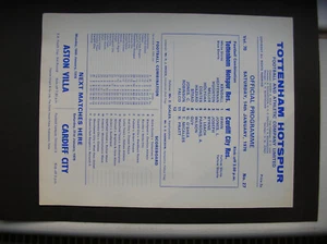 TOTTENHAM HOTSPUR V CARDIFF CITY 1977/1978 RESERVE EINZELBLATT POSTFRISCH  - Bild 1 von 3