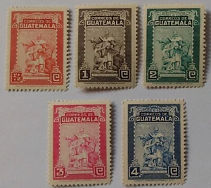 Estampillas de Guatemala, 1949, sc#325-29, como nuevas, nunca bisagras, en general - Imagen 1 de 2