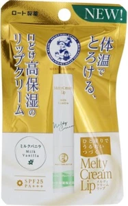 ROHTO Mentholatum Melty Cream Lip Balm Milk Vanilla 2.4g SPF25+ JPN - Picture 1 of 7