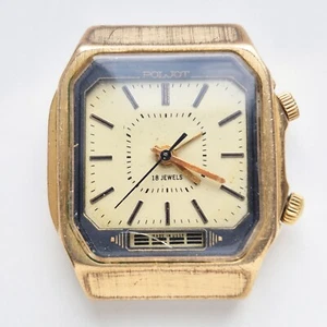 Vintage soviet watch POLJOT SIGNAL 18 jewels mechanical alarm MADE IN USSR - Picture 1 of 6