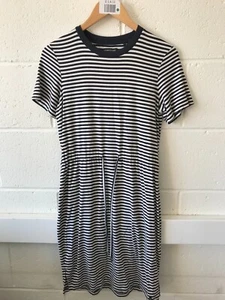Ladies Superdry Studios Jersey Dress Blue / White Striped Short Sleeved UK10 - Bild 1 von 2