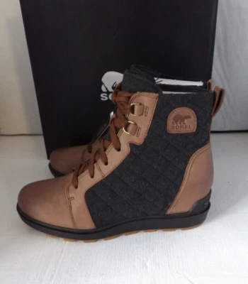 Nuevas sin caja Auténticas Botas de Senderista SOREL EVIE II NUEVAS Negro/Marrón Encaje Plus Talla 9 M Foto 1 de 4