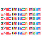 6 Pcs Landerfahnen Burodekorationen Kaseschmelzkuppel String Flag