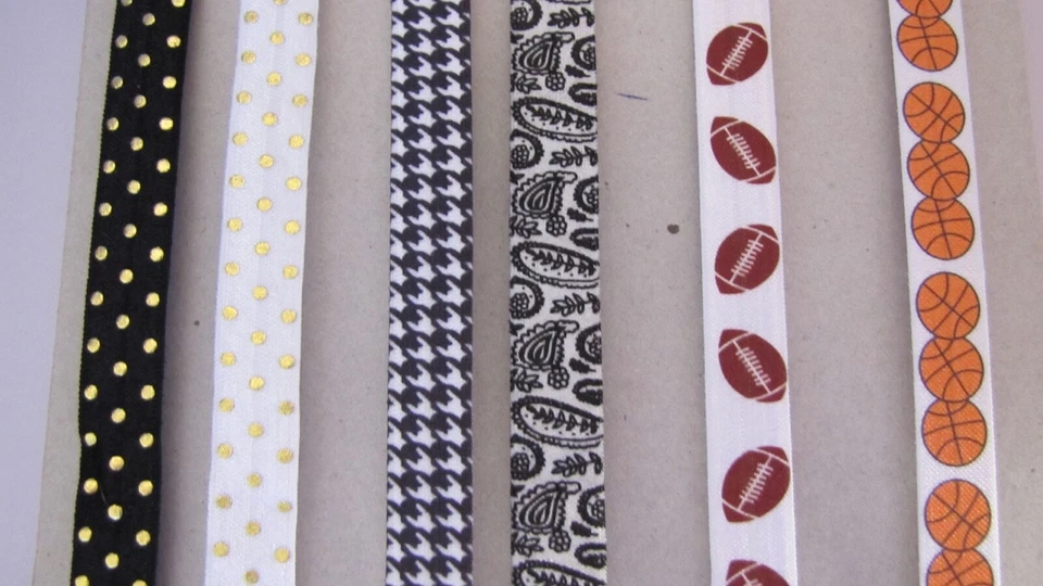 5/8" Elastic Foldover  Grab Bag - 10 yard lot - Image 1 of 1