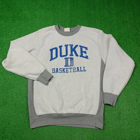 Duke Blue Devils Basketball Sweatshirt Mens M MV Pro Weave Inside Out NCAA VTG Cover