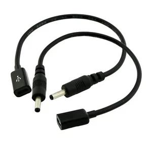 2 Pcs DC Power 3.5mm x 1.35mm Male Plug to Micro USB Female Jack Power Adapte... - Picture 1 of 6