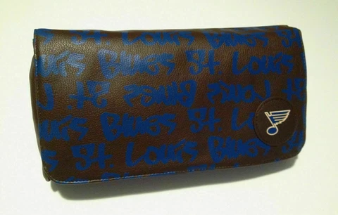 NHL ST. LOUIS BLUES GRAFFITI CLUTCH PURSE (11 1/2" x 2 3/8" x 5 1/2") Cover