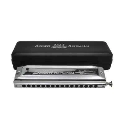 16 holes 64 tone chromatic harmonica C key children's beginner square - Image 1 of 4