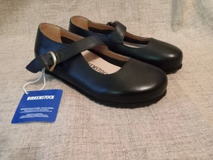Birkenstock Tracy Mary Jane Ballet Eva Womens Flat Shoe Black Rare New 38 US 7 - Picture 1 of 23