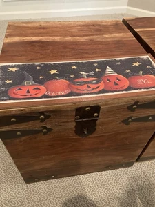 Halloween/Wooden Jack O Lantern Sign/5 Jack O Lanterns By Jill Anderson/Has… - Picture 1 of 7