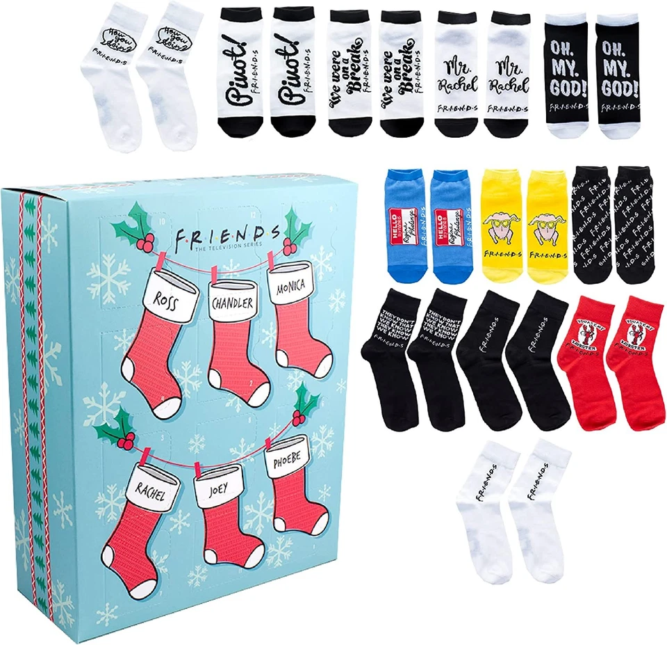 Friends TV Show Socks 12 Pairs Of Socks