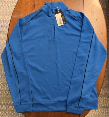 NEW Cutter & Buck Men's Medium Blue Quarter Zip Pullover - Image 1 of 4