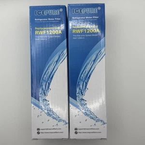 Paquete de 2 filtros de agua para refrigerador Icepure RWF1200A para LG y Kenmore - nuevos - Imagen 1 de 4