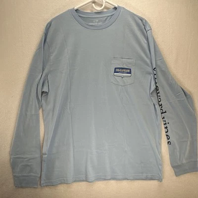 Vineyard Vines Men's Co Captain Dog Boat Pocket Blue L/S T-Shirt Large NWT L - Image 1 of 4