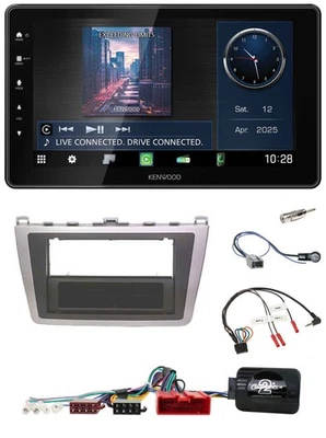 Kenwood Lenkrad Bluetooth USB DAB Autoradio für Mazda 6 08-12 silber schwarz - Bild 1 von 4