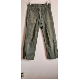 Authentic WWII Green Drab Military Flight Pants, Zip Fly W/Waldes Tab - Picture 1 of 14