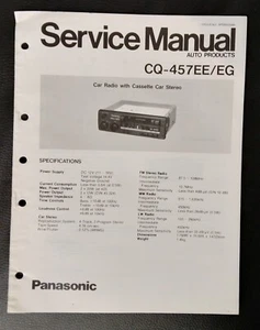 PANASONIC CQ-457EE Automotive Tape Player Repair Service Manual APD9103986 - Picture 1 of 1