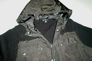 INC International Concepts mens full zip puffer jacket waffle knit winter coat - Picture 1 of 11