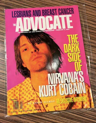 The Advocate Magazine #622, 02/09/93, Kurt Cobain Cover/Interview - Rare - Image 1 of 4