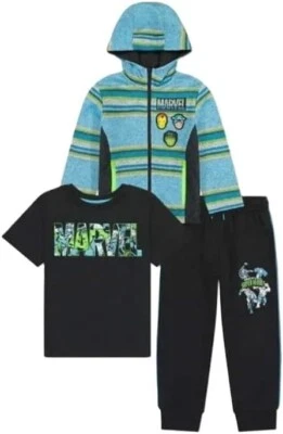 3-Piece-Set : MARVEL Boys size 5 Hoodie Jacket T-Shirt & Joggers Clothing Set - Image 1 of 4
