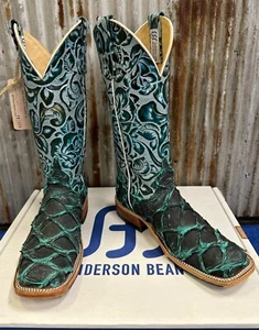 Bajo grande Anderson Bean Teal exclusivo A5 con tapas de águila de espuma verde azulado de 13" hecho en EE. UU. - Imagen 1 de 3