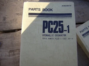 GENUINE KOMATSU PC25-1 PARTS MANUAL ESCAVATOR 1001 AND UP - Picture 1 of 3