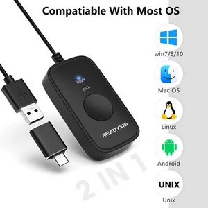 Mouse Jiggler Mouse Mover Clicker 2 in 1 USB Port Keep PC Awake With Type-c - Afbeelding 1 van 7