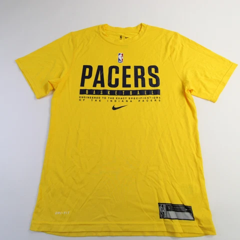 Indiana Pacers Nike NBA Authentics Dri-Fit Short Sleeve Shirt Men's Gold New Cover