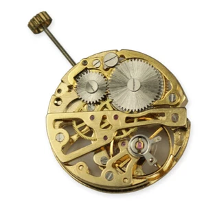 Skeleton gold mechanical manual wind watch movement steampunk project modding - Picture 1 of 2