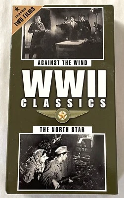 WWII Classics Two Film VHS Tape - Against The Wind & The North Star Foto 1 de 4
