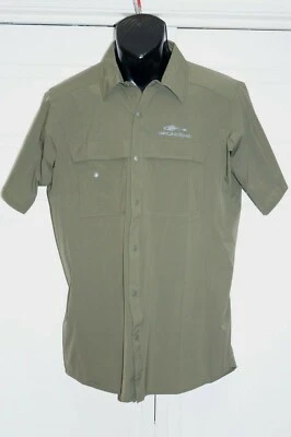 GRUNDENS HOOKSETTER S/S LIGHTWEIGHT CAMP FISHING SHIRT UPF 50 OLIVE SMALL NWT - Image 1 of 4