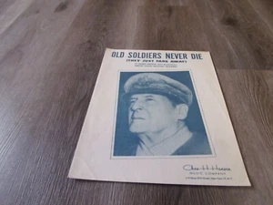 OLD SOLDIERS NEVER DIE (THEY JUST FADE AWAY) SHEET MUSIC - Picture 1 of 3
