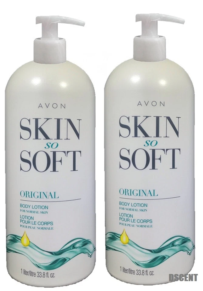Avon Skin so Soft Original + Jojoba Body Lotion 33.8 Fl. LOT 2 BOTTLES - Image 1 of 3
