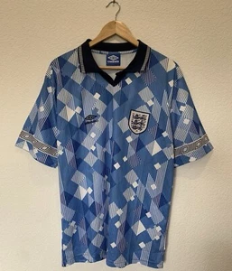 Blokecore 90’s Vintage England 1991 Umbro Kit Soccer Jersey XXlarge - Bild 1 von 7