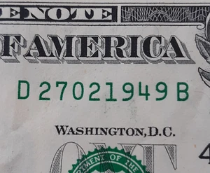 Anniversary Birthdate Note February 27th 1949 Fancy Serial Number D 27021949 B - Picture 1 of 5