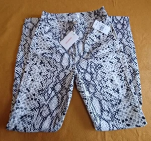 Good American Damen Good Snake Weiß Stretch Jeans Neu - Bild 1 von 8