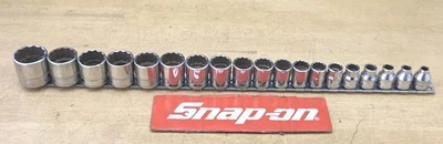 Snap On 219FY - 3/8" Drive 19 Pc Metric Shallow 12Pt Chrome Socket Set 6mm- 26mm - Image 1 of 4