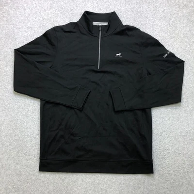 Adidas Pullover Men's Medium Black Quarter Zip Golf Performance Adipure Logo - Image 1 of 4