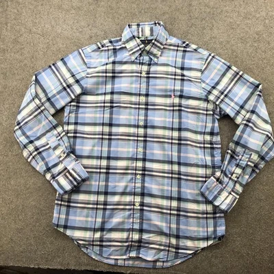 Polo Ralph Lauren Shirt Mens Medium Blue Plaid Classic Fit Performance Pony Logo - Image 1 of 4