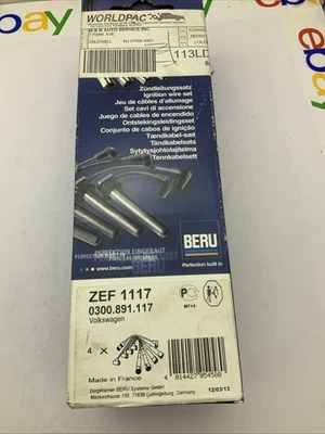 BERU ZEF1117 Spark Plug Wire Set for 1998-2001 Volkswagen Beetle Jetta Golf - Image 1 of 4
