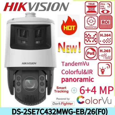 Hikvision 6MP ColorVu + 4MP 32xPTZ Auto-Tracking Camera DS-2SE7C432MWG-EB/26(F0) - Image 1 of 4