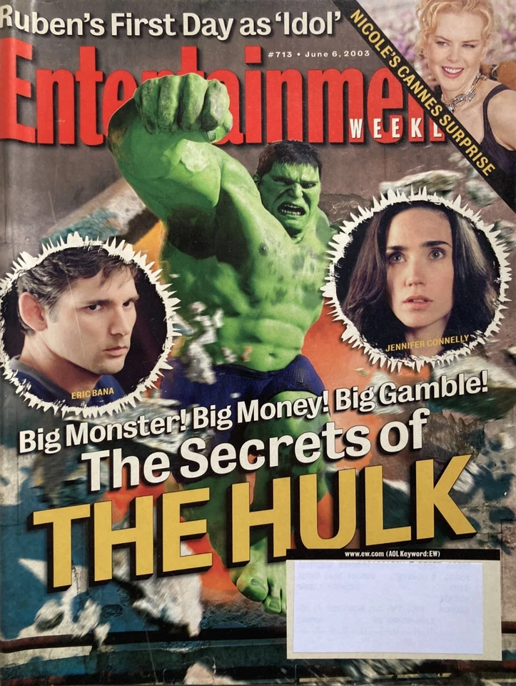 "THE HULK" ERIC BANA JENNIFER CONNELLY June 2003 ENTERTAINMENT WEEKLY Magazine - Image 1 of 1