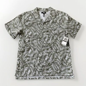NWT New DKNY Youth Size 12 Tropical Hawaiian Short Sleeve Button Up - Picture 1 of 6