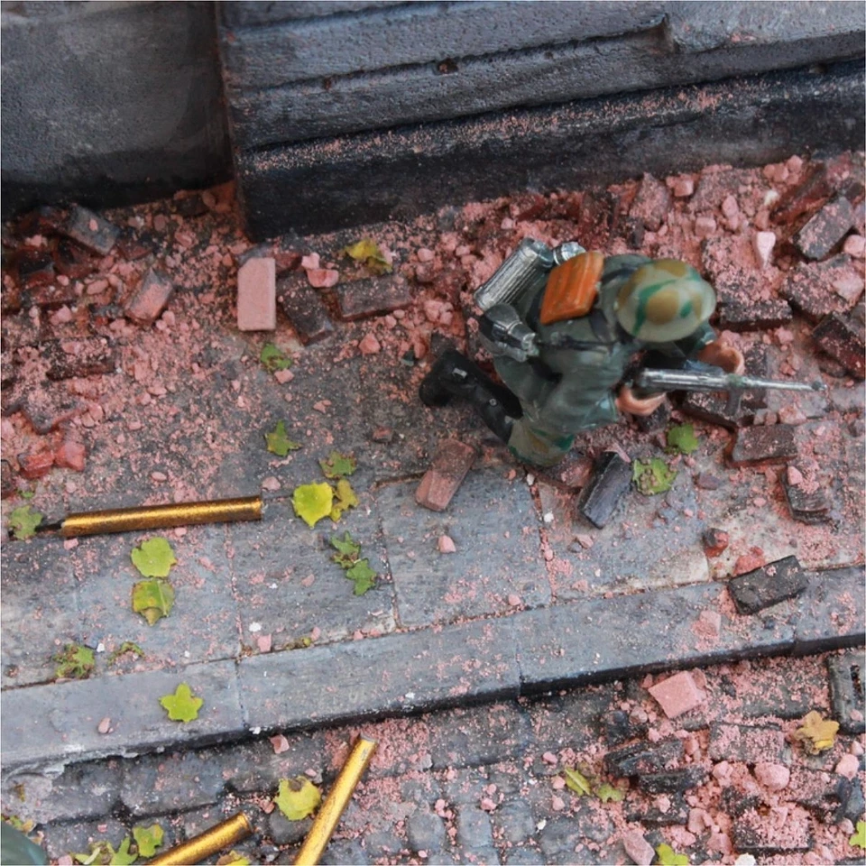 GERO DESIGN Gehwegplatten grau 1:32 & 1:35 - 50x - Modellbau Landschaft Diorama Zubehör